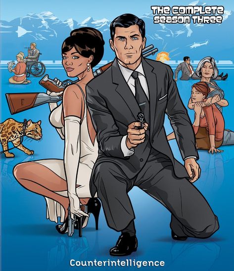 “Counterintelligence” Poster for Season 3 Gta Illustration, Archer And Lana, Archer Lana, Archer Show, Archer Cartoon, Archer Tv Show, Archer Fx, Couples Drawing, Sterling Archer