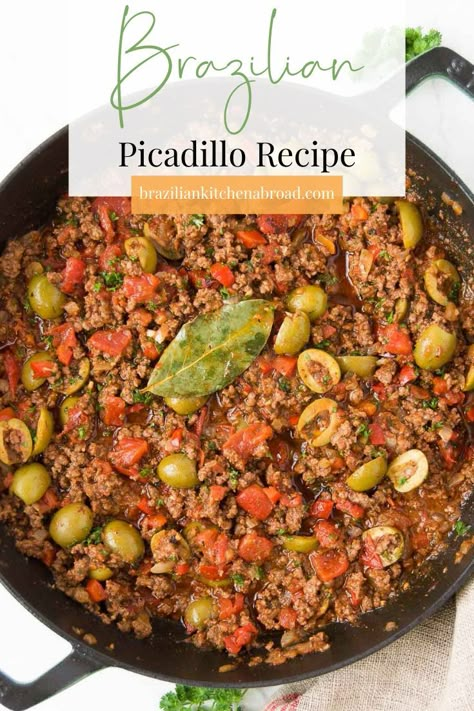 Wildfit Recipes, Brazilian Rice, Food Polls, Portuguese Foods, Beef Picadillo, Ground Beef Stews, Picadillo Recipe, Brazilian Dishes, Latin American Recipes