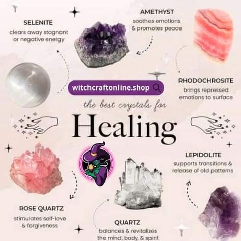 Crystal Meanings Charts, Energy Stones Crystal Healing, Different Types Of Crystals, Crystal Knowledge, Best Healing Crystals, Crystal Healing Chart, Lavender Quartz, Crystal Guide, Crystal Goddess