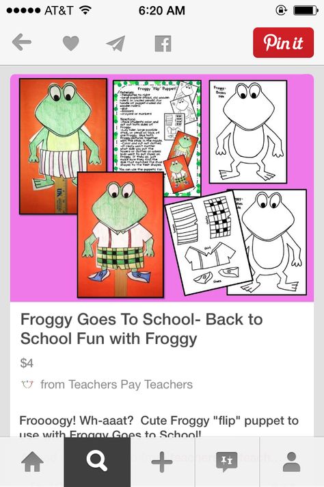 Story Activities School Preschool Theme, Froggy Goes To School, Back To School Preschool, Story Activities, Preschool Theme, School Fun, Teacher Pay Teachers, Preschool, Back To School