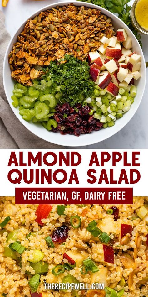 Apple Quinoa Salad, Apple Quinoa, Healthy Side Dish, Quinoa Salad Recipes, Holiday Meal, Healthy Side, Quinoa Recipes, Healthy Side Dishes, Quinoa Salad