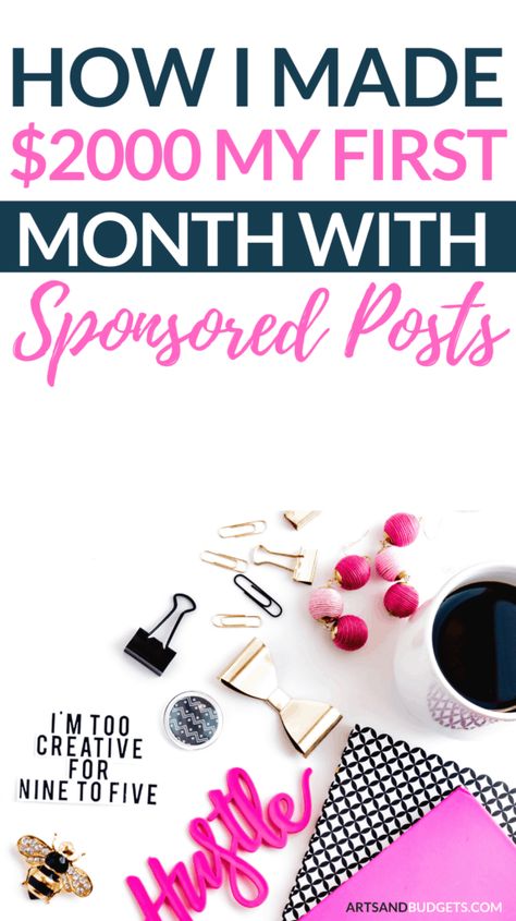 How To Land Sponsored Posts Opportunities: I made $2000 My First Month - Arts and Budgets | make money blogging | make more money | blogging income | creative ways to make money Budget App, Savings Planner, Jobs Online, Blog Income, Money Advice, Finance Saving, Sponsored Posts, Quick Money, Budgeting Finances