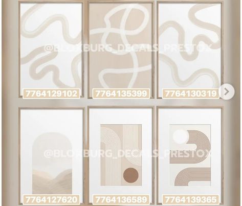 Roblox Photo Ids Aesthetic, Roblox Decals Codes Rug, Decal Codes For Bloxburg Kitchen, Bloxburg Blush Decal Codes, Bloxburg Nursery Decals Codes, Bloxburg Image Ids, Modern Decals Bloxburg, Bloxburg House Number Decals, Bloxburg Image Codes