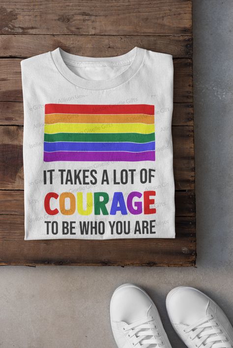 different color of the rainbow. This "Gay and Proud" shirt is perfect for Pride parade outfits and shows allyship for the LGBTQ+ community. Stand out with this vibrant and empowering design! Pride Support Shirt, Pride T Shirt Ideas, Pride Shirt Ideas, Pride Birthday, Pride 2024, Pride Parade Outfit, Human Equality, Pride Ideas, Rainbow Tshirt