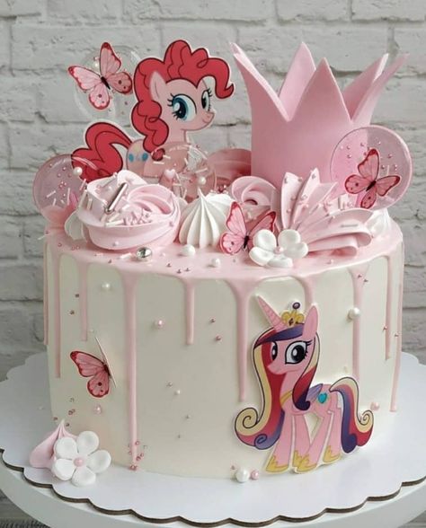 Pony Cake Birthday, Birthday Kek, Pinkie Pie Cake, My Little Pony Birthday Cake, Princess Doll Cake, My Little Pony Cake, Little Pony Cake, Pony Birthday Party, Pony Cake