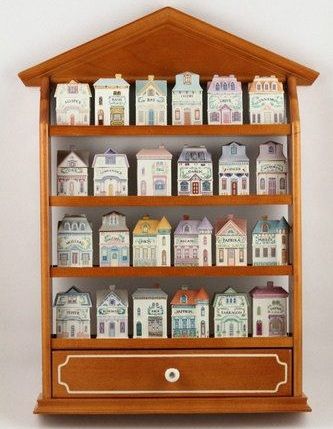 Lenox Spice Village, Spice Village, Lenox Village, Thrift Store Makeover, Wooden Spice Rack, Kitchen Spice Racks, Spice Shaker, Aesthetic Kitchen, Kitchen Spices