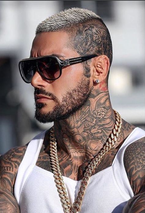 Side Of Head Tattoo Men, Neck Tattoo Men Ideas, Side Of Head Tattoo, Head Tattoo Men, Tattoo Men Ideas, Neck Tattoo Men, Tattoo Artist Tips, Head Tattoo, Beard Tattoo