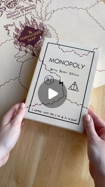 892K views · 126K likes | Kira Goode on Instagram: "Making a secret storage box for my Harry Potter themed Monopoly ⚡️   #monopoly #harrypotter #harrypottermonopoly #vintagebookshelfedition #secretstorage #crafts #diy #marauders #maraudersmap" Monopoly Diy Ideas, Harry Potter Monopoly Diy, Harry Potter Box Diy, Secret Box Ideas, Diy Monopoly Board, Harry Potter Valentine Box Ideas, Kira Goode, Harry Potter Gift Ideas Diy, Monopoly Crafts