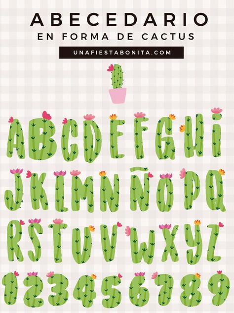 Cactus Lettering, Cactus Letters, Doodle Bullet Journal, Alfabet Font, Cactus Clipart, Bullet Journal Font, Journal Fonts, Alphabet Clipart, Hand Lettering Alphabet