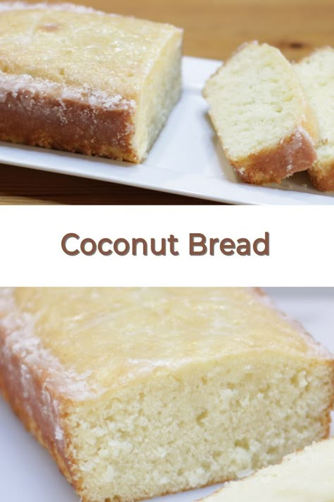 Sweet Coconut Bread Recipe, Easy Coconut Bread Recipe, Coconut Sweet Bread, Caribbean Breakfast, Coconut Quick Bread, Sweet Quick Bread, Coconut Bake, Coconut Food, Coconut Bread Recipe