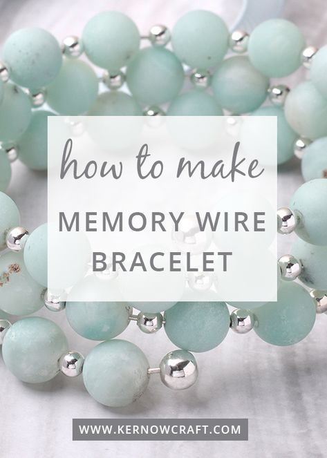 Memory Wire Bracelets Diy, String For Bracelets, Wire Bracelets Diy, Stretch Beaded Bracelets Diy, Diy Wire Rings, Christmas Jewelry Diy, Making Jewelry For Beginners, Memory Wire Jewelry, Diy Jewelry Making Tutorials