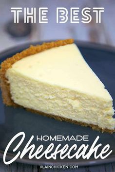 Best Homemade Cheesecake, Cheesecake Recipes Easy Homemade, Homemade Cheesecake Recipes, Biscotti Cheesecake, Fluffy Cheesecake, Dessert Cheesecake, Homemade Graham Cracker Crust, Biscuits Graham, Cheesecake Recipes Classic