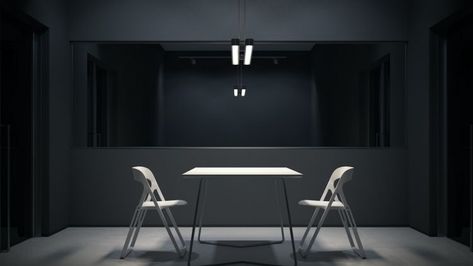 Interrogation Room, Detective Aesthetic, Episode Backgrounds, Light Yagami, Empty Room, Detroit Become Human, Room Aesthetic, Dream Job, Anime Background