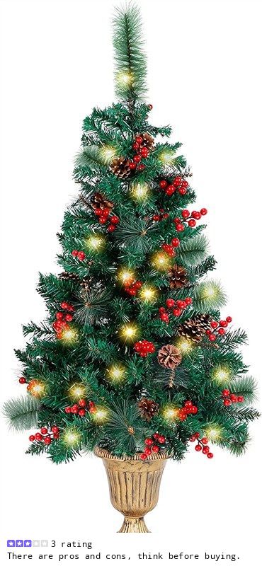 Juegoal Christmas Crestwood Entrance Decorations Seasonal Decor | 9 User Reviews 4 Ft Christmas Tree, Entryway Tree, Tall Christmas Tree, Christmas Pathway Lights, Gold Urn, Tall Christmas Trees, Storing Christmas Decorations, Christmas Entryway, Christmas Wreaths With Lights