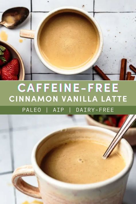 Caffeine Free Lattes, Caffeine Free Morning Drinks, Non Caffeine Morning Drinks, Aip Coffee Alternative, Ryze Mushroom Coffee Recipes, Mushroom Coffee Recipe, Herbal Coffee Recipe, Prometabolic Eating, Caffeine Free Coffee