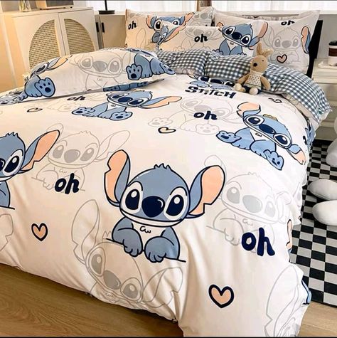 Stitch Bedding Set, Stitch Bedroom Ideas For Teens, Lilo And Stitch Room, Stitch Room Ideas, Stitch Bedroom Ideas, Stitch Bedspread, Stitch Bedroom, Stitch Bed, Stitch Bedding