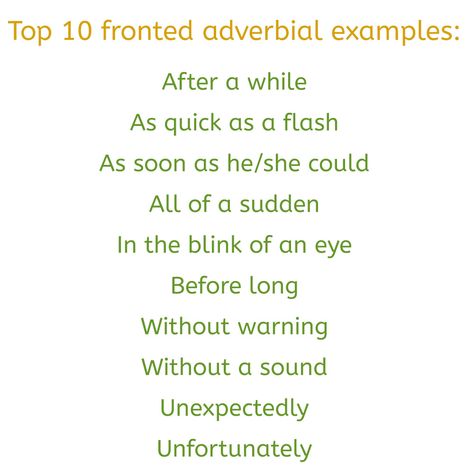 Fronted Adverbials Ks2, Fronted Adverbials, English Homework, 6th Grade Ela, Learning Journey, Year 5, School English, English Writing Skills, Year 3