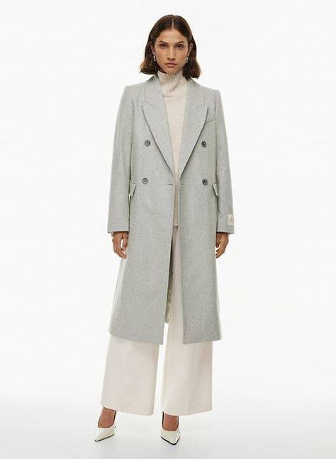 I'll Be Wearing These 5 Outfits on My First Trips of 2024 | Who What Wear Aritzia Coat, Travel Looks, Denim Headband, Simple Winter Outfits, 5 Outfits, Airport Outfits, Coat Trends, Wind Protection, Classic Coats