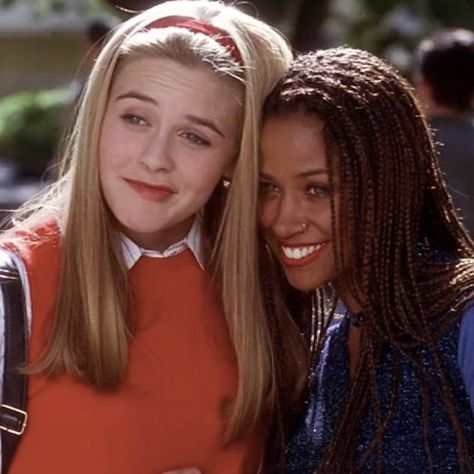 Iconic Tv Show Duos, Friendship Pfp, Dionne Clueless, Cher And Dionne, Clueless Aesthetic, Clueless Movie, Clueless Cher, Beach Waves Hair Tutorial, Stacey Dash