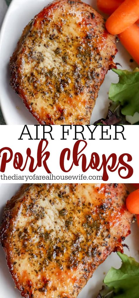 Air Fry Pork Chops, Air Fryer Recipes Pork, Air Fryer Pork, Air Fryer Pork Chops, Chop Recipes, Air Fried Food, Air Fryer Oven Recipes, Air Fry Recipes, Air Fryer Dinner Recipes