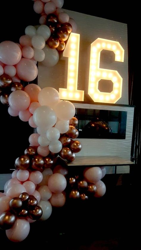 16 Marquee Numbers With Balloons, 16 Light Up Numbers, 16 Wallpaper Number, 16 Birthday Balloons, Happy 16 Birthday, Happy Birthday 16, Sweet 16 Decor, Marquee Numbers, Sweet 16 Pictures