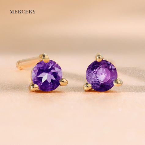 February Birthstone 14kt Amethyst Studs Earrings Raw Stone Purple Aretes Paw Shape 14 K Solid Gold Earrings - Buy 14 Karat Gold Studs Earrings,18k Solid Gold Earring,14 Karat Gold Earrings Jewelry Product on Alibaba.com Gold Studs Earrings, Amethyst Studs, Solid Gold Earrings, Stone Studs, Studs Earrings, February Birthstone, Gold Earring, February Birth Stone, Raw Stone