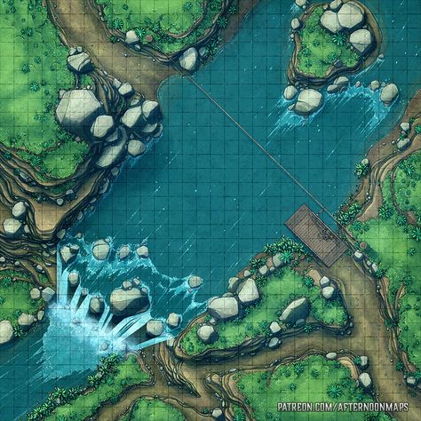 D&d Battle Maps, River Battlemap, D&d Maps, Pathfinder Maps, Forest Map, Fantasy Map Making, Dnd World Map, Battle Map, Fantasy World Map