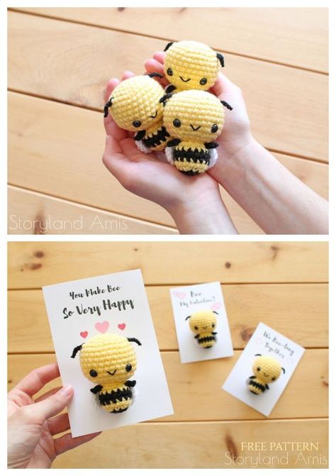 Crochet Bee Doll Amigurumi Free Patterns - DIY Magazine Crochet Bee Keychain Pattern Free, Bee Crochet Patterns Free, Crochet Bee Pattern Free, Bee Amigurumi Free Pattern, Crochet Bee Keychain, Bee Crochet, Doll Amigurumi Free Pattern, Bee Pattern, Crochet Bee