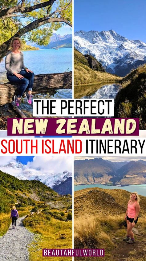 Explore the ultimate New Zealand South Island itinerary! Discover the best New Zealand South Island hikes, embark on unforgettable New Zealand South Island road trips, and tick off your New Zealand South Island bucket list. Experience the beauty of New Zealand South Island summer with these South Island New Zealand must do activities. #NewZealand #SouthIsland #TravelGuide #BucketList Must See In New Zealand, North Island New Zealand Itinerary, New Zealand Travel South Island, New Zealand Hikes, New Zealand South Island Itinerary, South New Zealand, New Zealand Summer, Island Bucket List, New Zealand Honeymoon