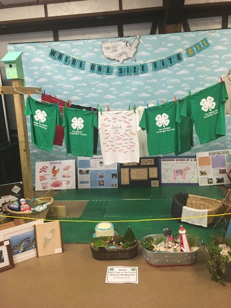 School Club Fair Booth Ideas, Club Booth Ideas School, 4-h Themes, 4h Booth Themes, 4-h Booth Ideas, 4h Booth Ideas, Fair Projects 4-h, 4h Leader, Ffa Decorations