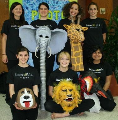 destination imagination props | ... Destination ImagiNation team pose with masks they use to tell their Destination Imagination Backdrops, Odyssey Of The Mind, Destination Imagination, Theme Ideas, Rainy Day, Costume Ideas, To Win, High School, Mask