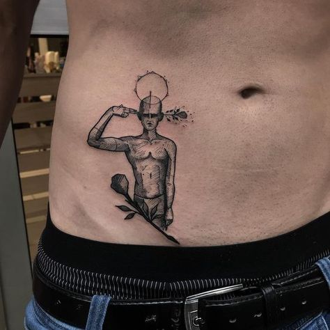 Style Black Women, Tatuagem Masculina Pequena, Cool Tattoo, Sick Tattoo, Alien Tattoo, 4 Tattoo, Geniale Tattoos, Stomach Tattoos, Tattoo Style Drawings