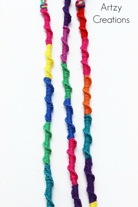 Chinese-Ladder-Friendship-Bracelets 4-Artzy Creations Chinese Ladder Bracelet, Ladder Friendship Bracelet, Chinese Staircase, Crochet Braids For Kids, Ava Elizabeth, Friendship Bracelets Easy, Bracelets Tutorial, Diy Crafts For Teens, Friendship Bracelet Patterns Easy