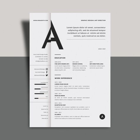 Minimalist cv template | Free Vector #Freepik #freevector #business #template #cv #work Cv Original Design, Layout Cv, Curriculum Vitae Design, Cv Original, Cv Inspiration, Graphic Design Cv, Cv Design Template, Minimalist Resume Template, Curriculum Vitae Template