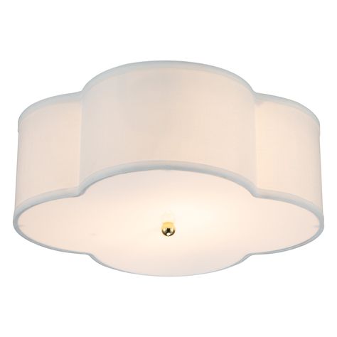 This ceiling light transforms a functional fixture into a work of art. Graceful curves plus metallic lines equal an elegant contemporary design with a gold accent. Flush Mount Lights, Overhead Lighting, Light Bulb Types, Lighting Store, Linen Shades, Flush Mount Lighting, Flush Mount Ceiling, Drum Shade, Flush Mount Ceiling Lights