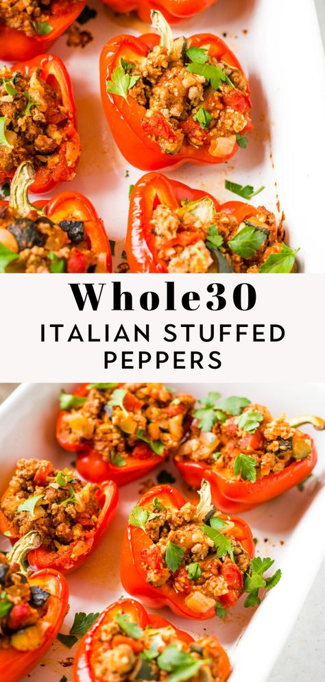 Stuffed Bell Peppers Turkey, Italian Stuffed Peppers, Dinner Recipes Healthy Low Carb, Stuffed Peppers Healthy, Low Carb Low Fat Recipes, Boiled Egg Diet Plan, Best Low Carb Recipes, Low Carb Diets, Low Carb Breakfast Recipes