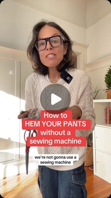 Jennine Jacob on Instagram: "Don’t use the fuse tape, it never lasts. This will take a little more time up front, but it’s worth it. 

#diyalterations #hemyourpants #hemtutorial #alterationtutorial #hem #alterations" Altering Clothes Bigger, Clothes Alterations, Sewing Alterations, Hem Pants, Sewing Tutorials Clothes, Altering Clothes, Crafty Creations, How To Hem Pants, Over 50 Womens Fashion