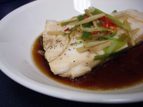 Sea Bass Fillet Recipes, Chinese Steamed Fish, Steamed Fish Recipes, Sea Bass Recipes, Asian Dish, Chinese Pork, Steamed Fish, Asian Kitchen, Fall Semester