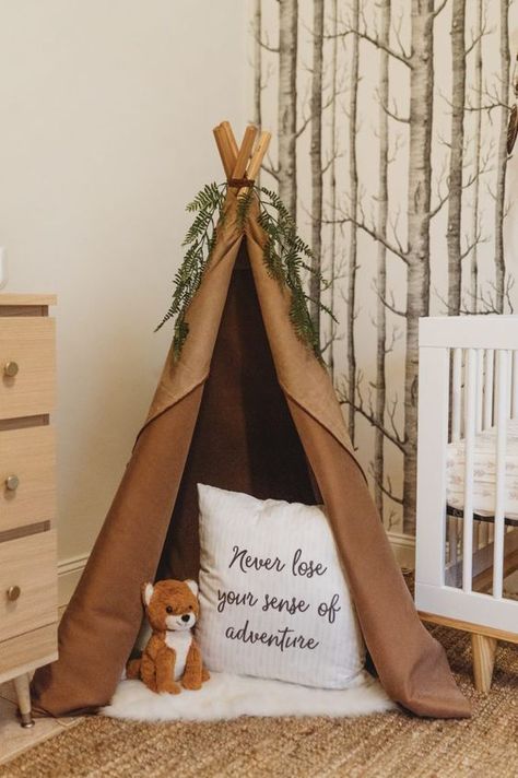 Woodland Baby Boy Nursery | Upbeat Soles | Orlando Florida Fashion Blog Sage And Blush Nursery Forest, Earth Color Nursery, Woodland Animal Nursery Decor, Boy Nursery Woodland Theme, Baby Forest Nursery, Raven Nursery, Forrest Nursery Boy Baby, Baby Boy Nursery Themes Woodland, Hiking Nursery