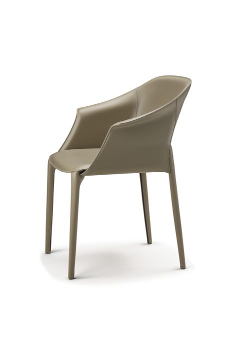 Chair with metal structure. Cover in leather as per sample card. Standard or in contrast stitching. Прикроватные Тумбочки, Cattelan Italia, Dining Chair Design, Contemporary Dining, Italian Furniture, Leather Armchair, A Chair, Upholstered Dining Chairs, Leather Chair