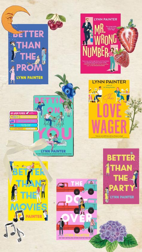 How many Lynn Painter books have you read? #lynnpainter #betterthanthemovies #betterthantheprom #mrwrongnumber #thelovewager #bettingonyou #thedoover #betterthantheparty Clean Romance Books, Lynn Painter, Romcom Books, Book Bucket, Books To Read Nonfiction, 100 Books To Read, Self Development Books, Unread Books, Book Pins