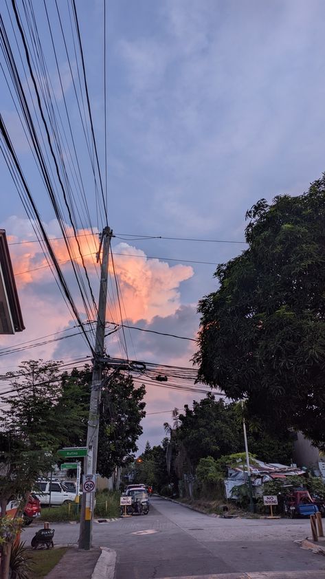 Sampaguita St. Fortunata Village Philippines Street In The Philippines, Street Philippines, Sunset Skies, Aesthetic Pics, Cartoon Girl, Sunset Sky, Girl Cartoon, Aesthetic Pictures, Philippines