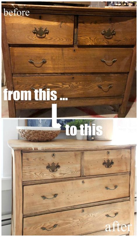 DIY Antique Dresser - Rooms For Rent blog Cheap Furniture Makeover, Easy Furniture Makeover, Furniture Rustic, Diy Furniture Renovation, Furniture Rehab, Furniture Renovation, Farmhouse Furniture, Creative Furniture, Furniture Hacks