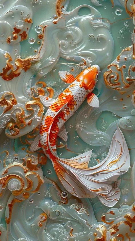 Exploring the Art and Symbolism of Ceramic Koi Fish 2 Koi Fish Bathroom Decor, Ceramic Koi Fish, Koi Mermaid, Fishing Bathroom Decor, Koi Fish For Sale, Koi Fish Art, Fish Bathroom, Butterfly Koi, Coy Fish