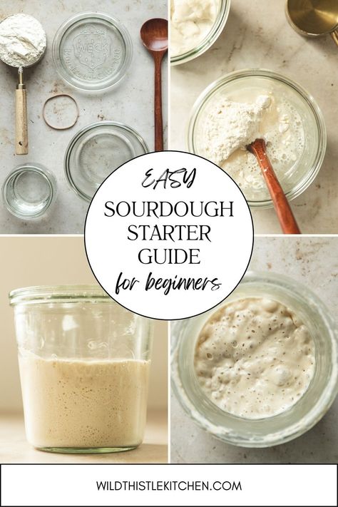 Diy Sourdough Starter, Best Sourdough Bread, Easy Sourdough Starter, Beginner Sourdough, Make Sourdough Starter, Make A Sourdough Starter, Sourdough Pizza Crust, Starter Recipe, Easy Sourdough