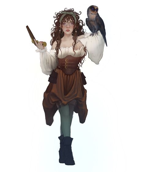 Witchy Pirate, Anja Kölling Pirate Witch, Fairy Pirate, Witch Characters, Pirate Queen, Pirate Outfit, Costumes Ideas, Character Inspo, Drawing Clothes, Cool Art