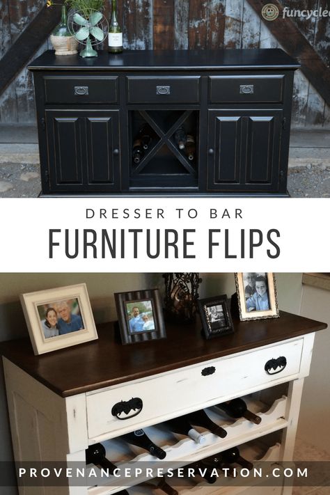 DIY dresser to bar flip Diy Bar Dresser, Furniture Converted To Bar, Diy Bar Buffet Cabinet, Dresser Into Bar Cabinet, Buffet To Bar Makeover, Dresser To Bar Cart, Dresser To Bar Diy, Dresser Bar Diy, Dresser To Bar