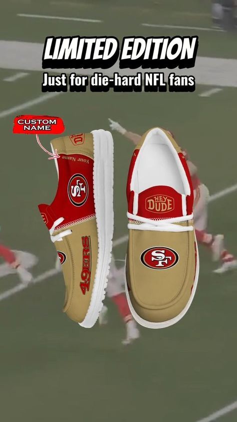 49ers Nails, Nfl Shoes, Shoe Hacks, Boys Tennis Shoes, Ab Work, Hey Dude Shoes, Kicks Shoes, Christmas Shoes, Shoes Hack