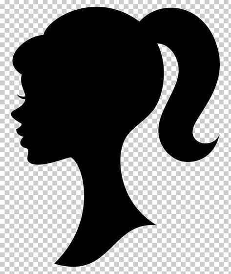 Barbie Logo Painting, Barbie Clipart Free Printable, Barbie Silhouette Svg Free, Barbie Line Art, Barbie Head Silhouette, Barbie Outline Drawing, Black Barbie Png Image, Barbie Side Profile Logo, Barbie Silhouette Printable Free