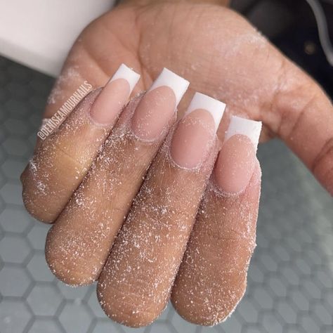 Short Taper Square Acrylic Nails, Short Tapered Square French Tip Acrylics, Clean French Tip Nails, Nude Nail Designs Square, French Manicure Tapered Square Nails, Blue Nail Ideas Short, Blue Nails Short Square, Pretty Blue Nails Short, Nail Inspo Tapered Square French Tip